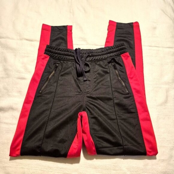 Ninth Hall Nordberg Black Red Track Pants Men's size Small EUC - Picture 2 of 6